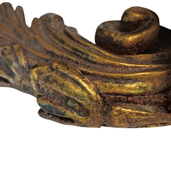 Vintage Wall Shelf Gold Ornate Italian Rococo Hollywood Regency Plastic 9x8x4.5 - Picture 11 of 16